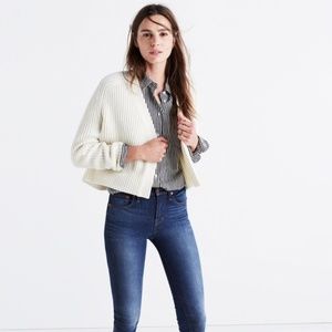 Madewell Crop White Cardigan
